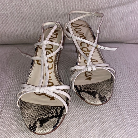 Sam Edelman BRAND NEW snakeskin heel sandals - Picture 1 of 4